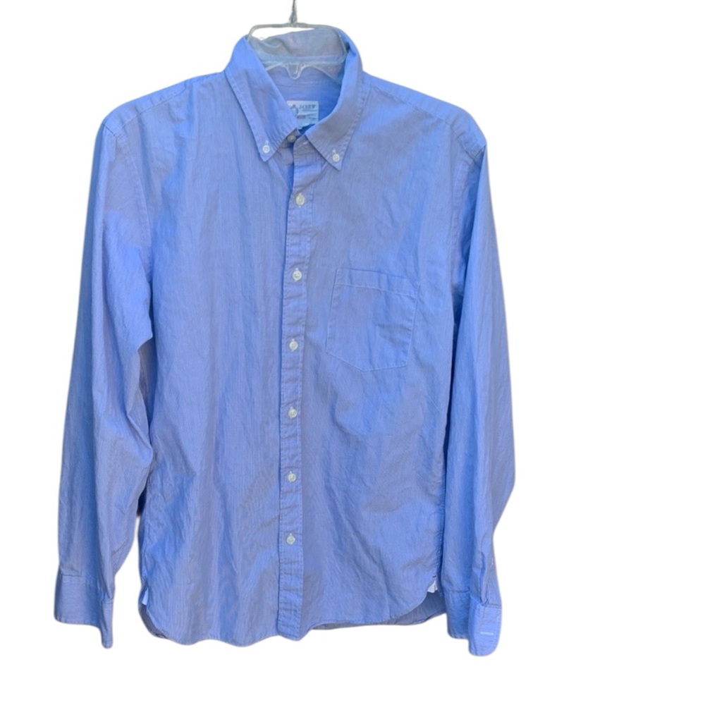 J. Crew Blue Casual Button Down Shirt Classic Cotton Size M. Great Condition.